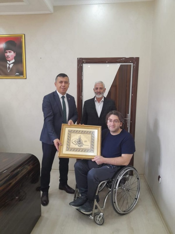 TORTUM  KAYMAKAMI FATİH BAYRAM'A HOŞ GELDİN ZİYARETİ